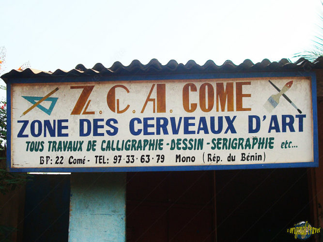 ZCA Zone des Cerveaux d'Art Colligraphie - dessin - Comé - Bénin