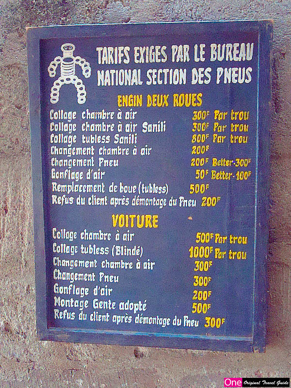 "Tarifs réparation des pneus" Comé - Bénin