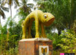 Statue de cameleon route des esclaves Ouidah Bénin